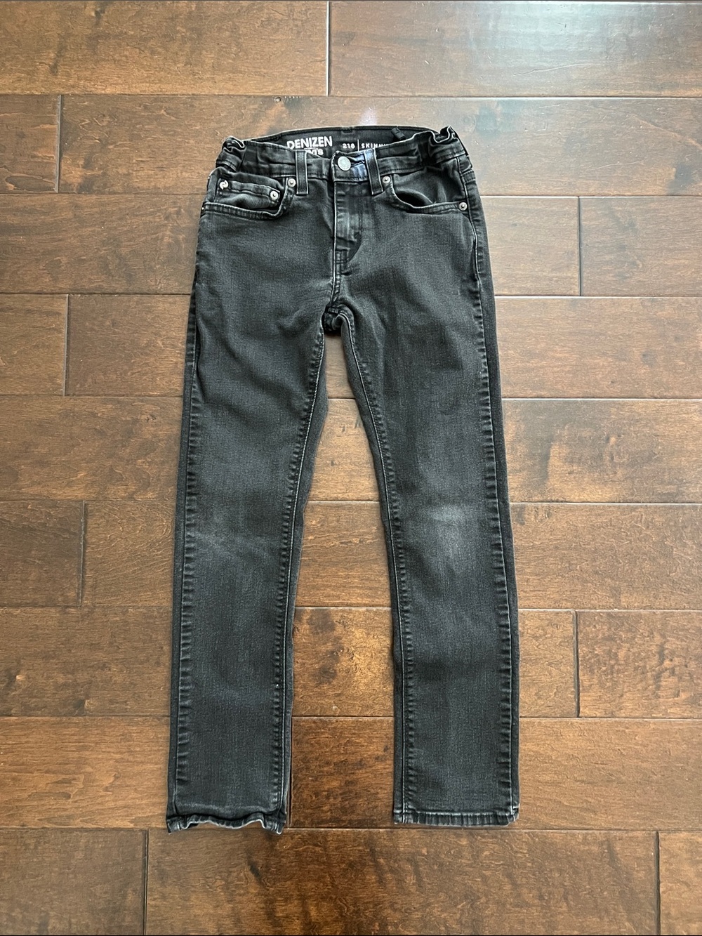 Denizen from Levi's Boy's Skinny Jeans in Washed Black